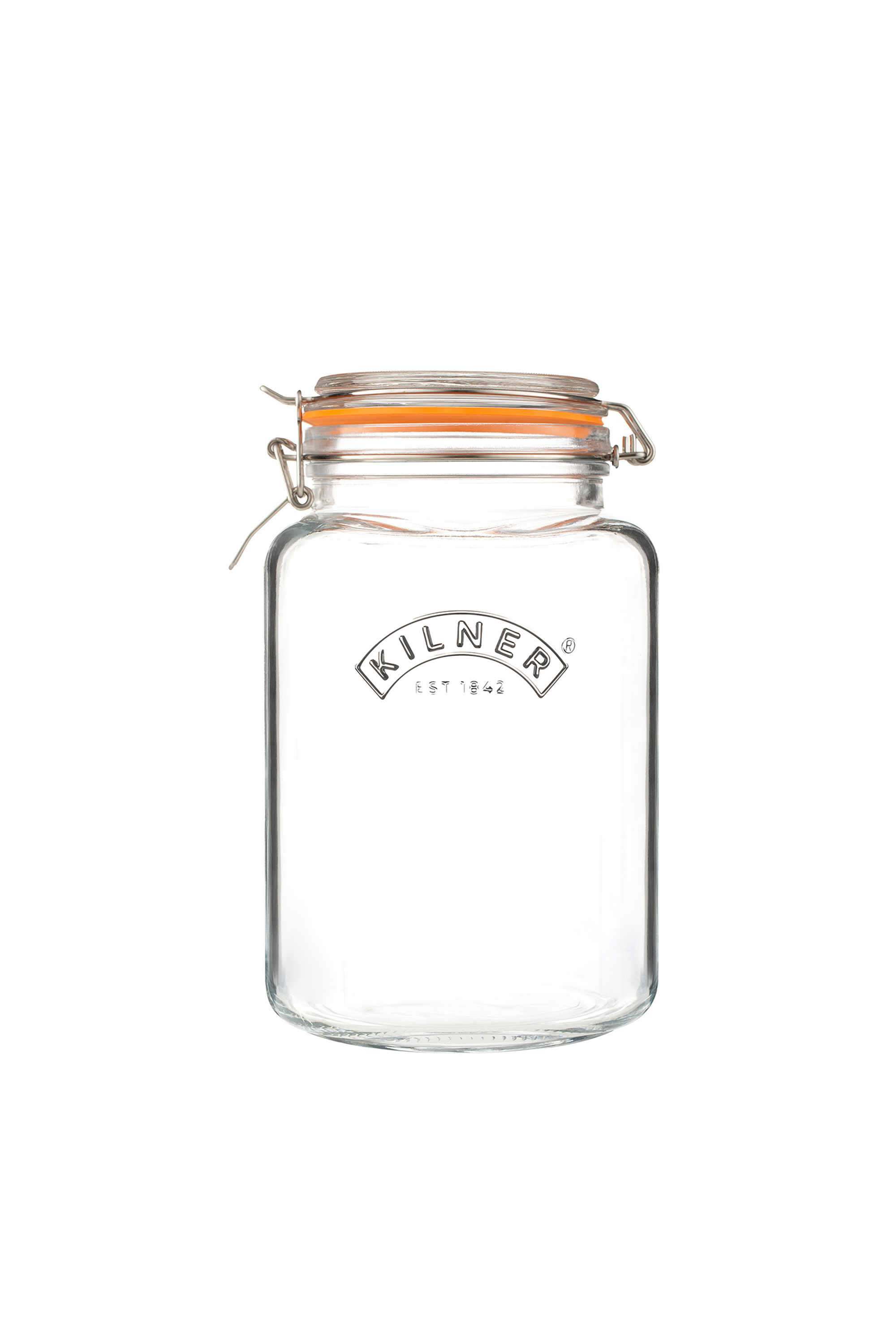 Premium-Airtight-Clip-Top-Square-Glass-Storage-Jar-With-Lid -3-Litres