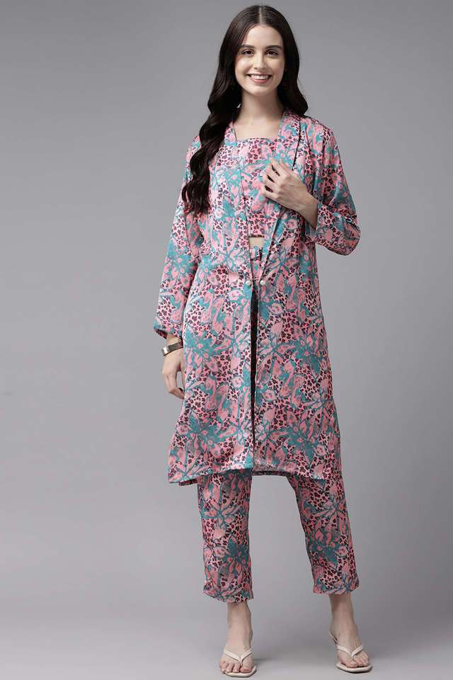 aarika Printed Full Length Satin Knitted Women's Co-Ord Set-picture-18