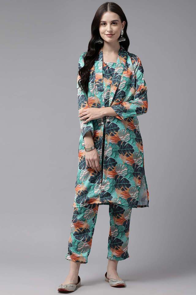 aarika Printed Full Length Satin Knitted Women's Co-Ord Set-picture-18