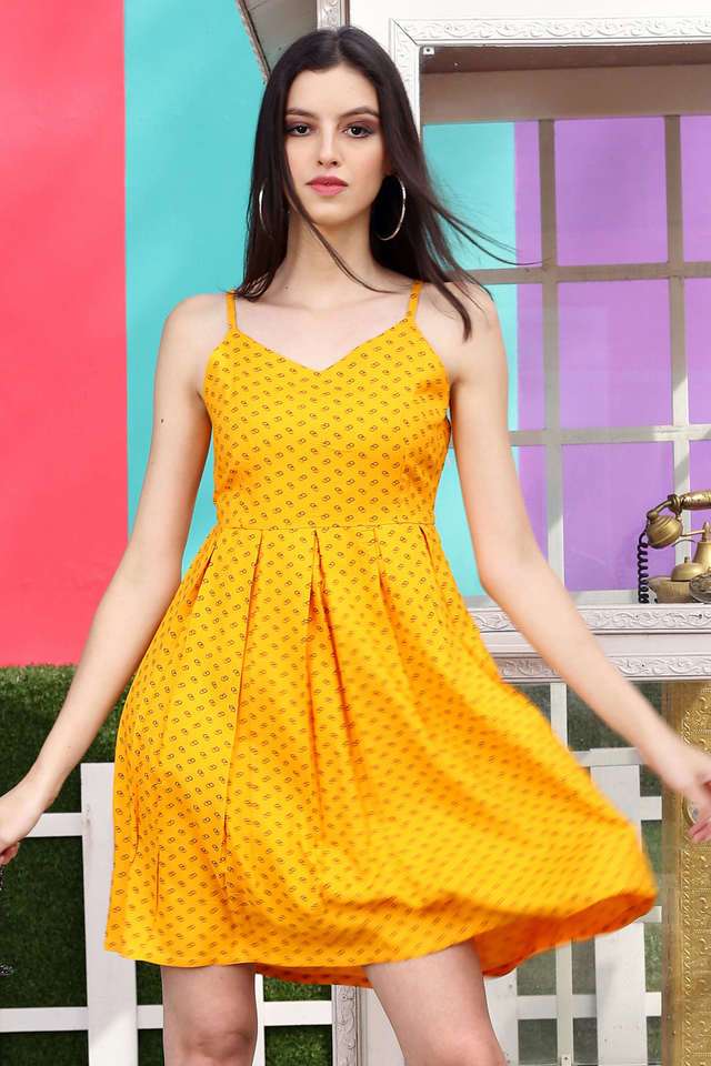 sera Printed Square Neck Viscose Women Dress-picture-36