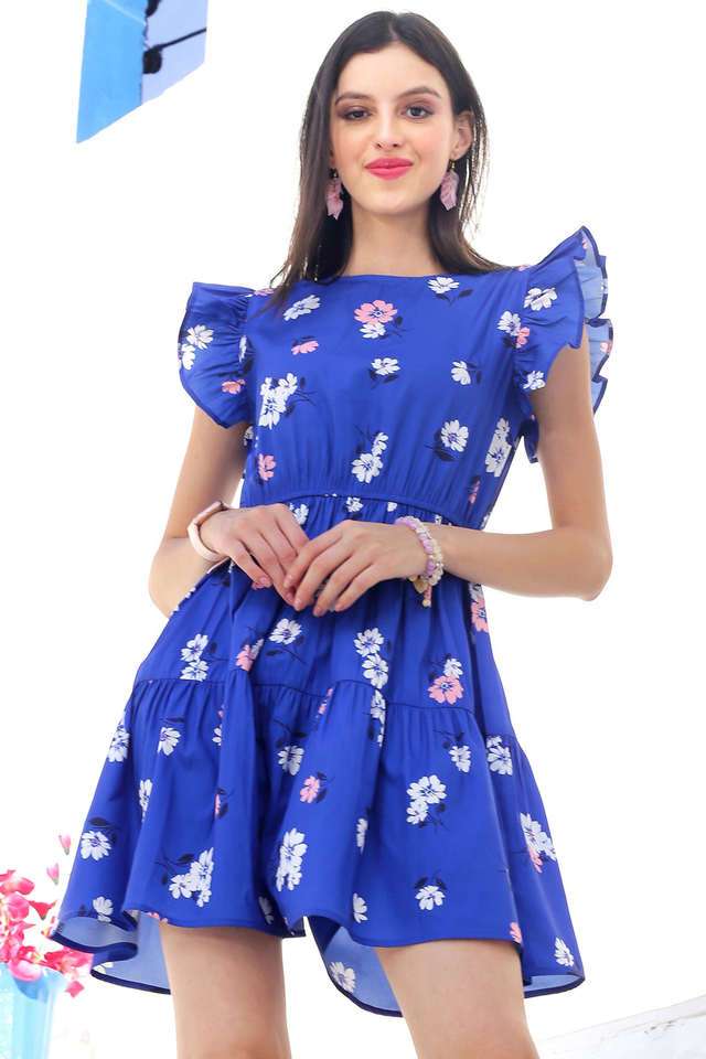 sera Printed Round Neck Polyester Women Dress-picture-16
