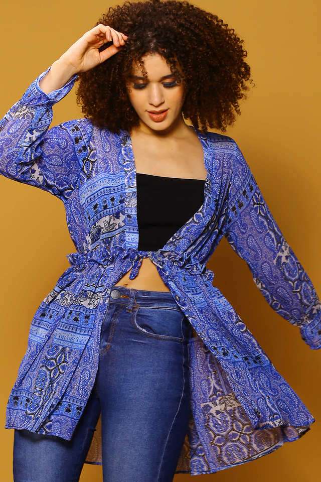 sera Printed V-Neck Polyester Women's Casual Wear Shrug-picture-25