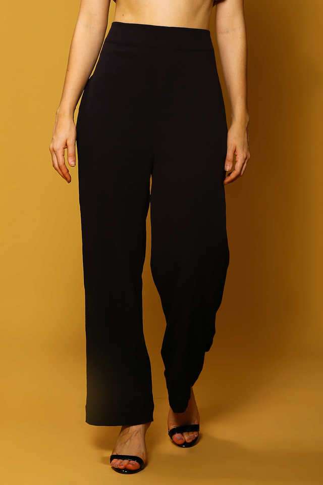 sera Solid Regular Fit Polyester Women Casual Wear Trouser-picture-17