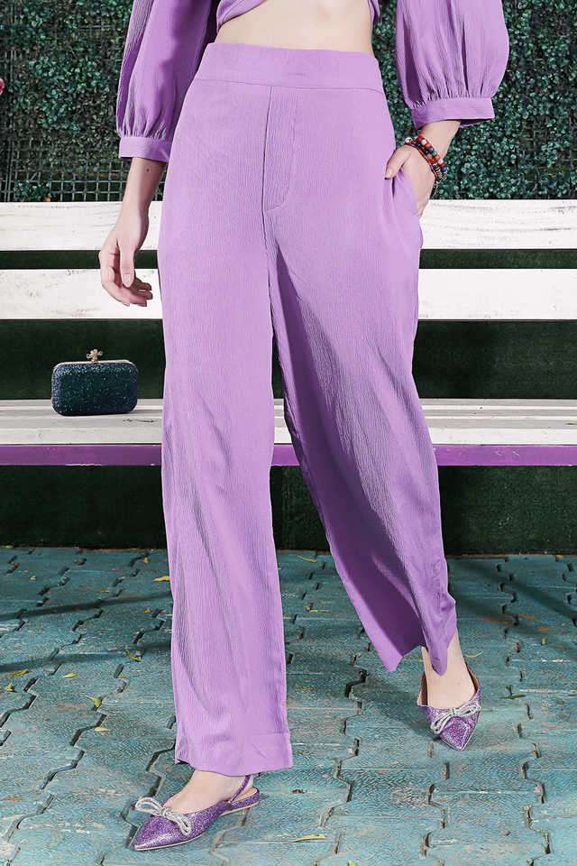 sera Solid Regular Fit Polyester Women Fusion Wear Trouser-picture-10