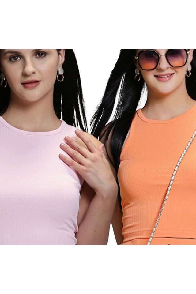 sera Solid Polyester Round Neck Women Top-picture-40