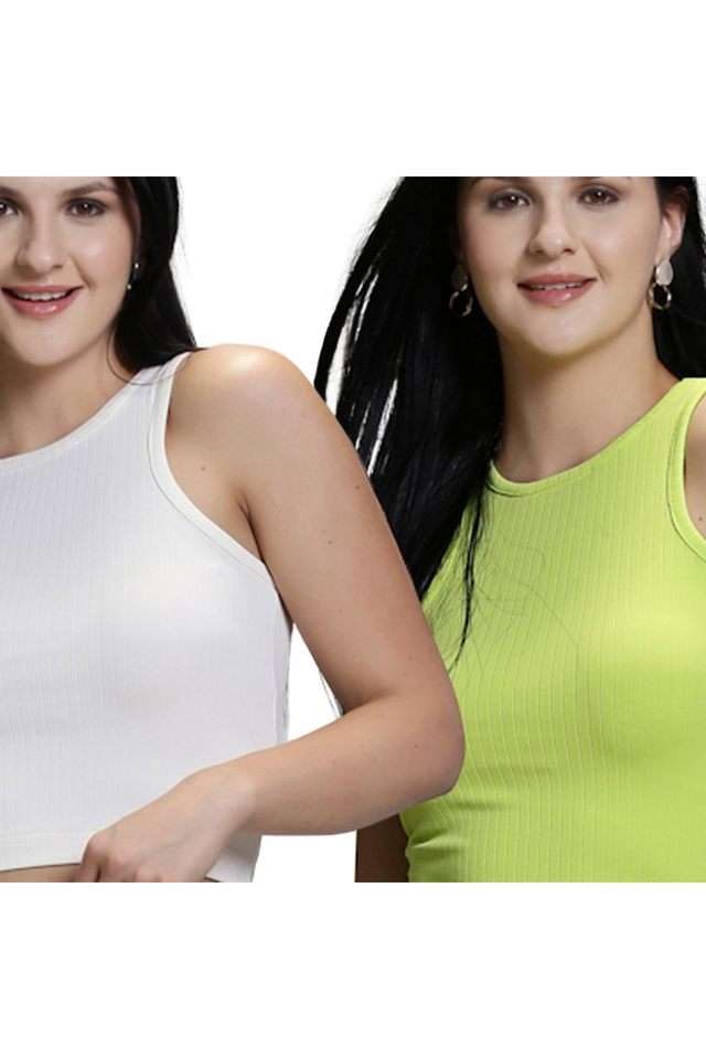 Solid Polyester Round Neck Women Top-image-35