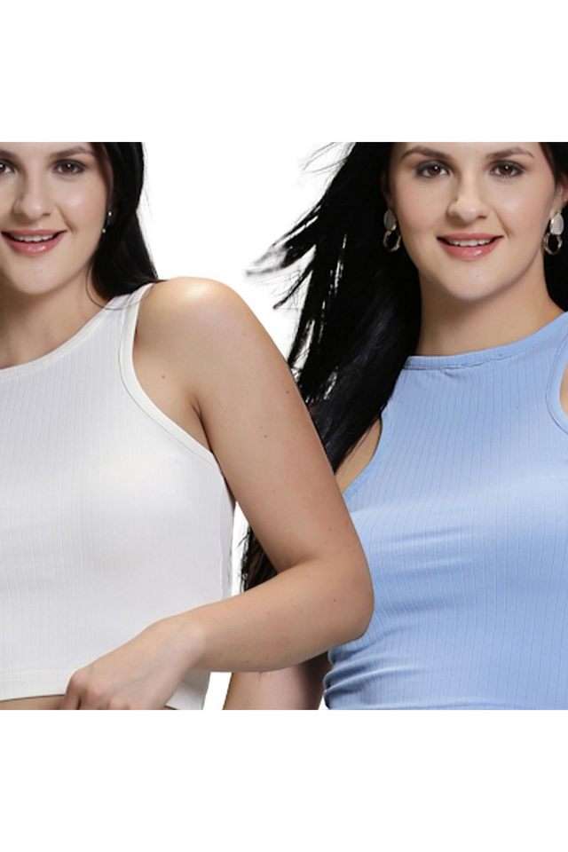 Solid Polyester Round Neck Women Top-image-42