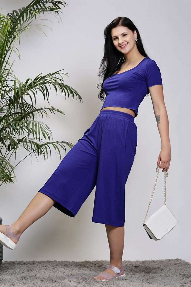 sera Regular Fit Knee Length Polyester Women Casual Wear Capris-picture-18