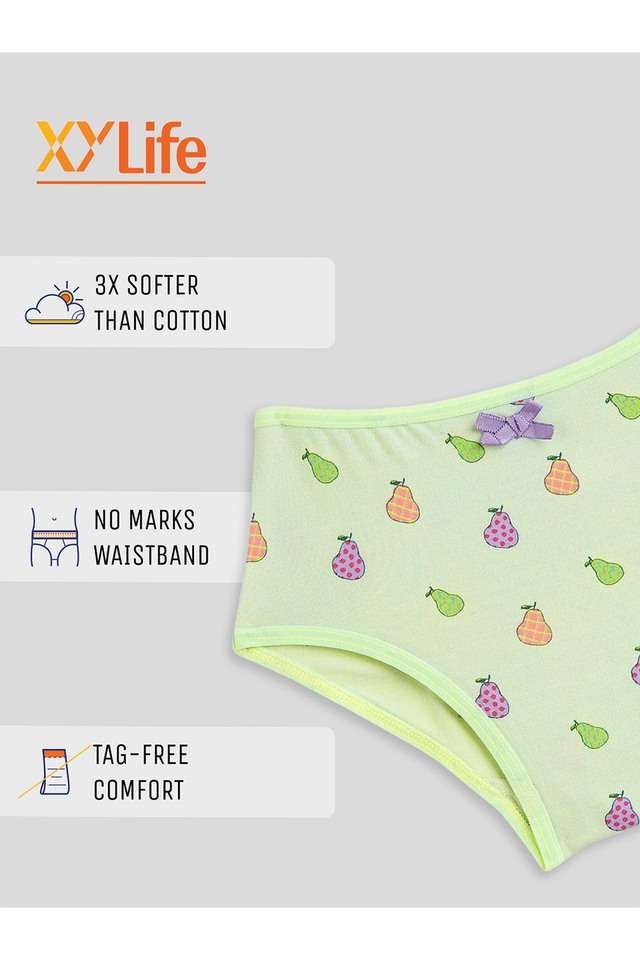 ♡　AD⑨ Buy XY Life yellow Printed Cotton Regular Fit Girls Hipster