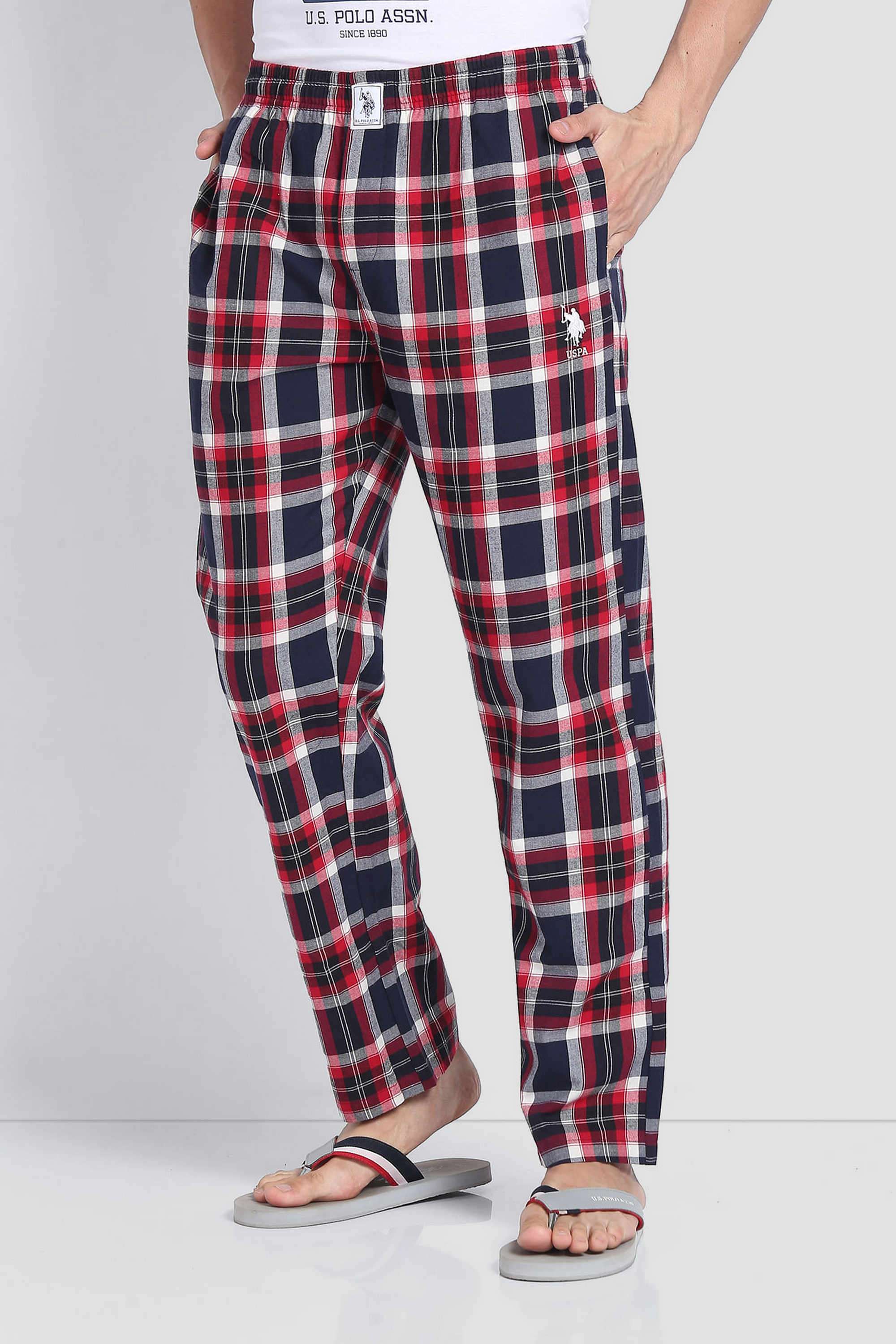 Checks-Blended-Fabric-Regular-fit-Men-s-Track-Pants