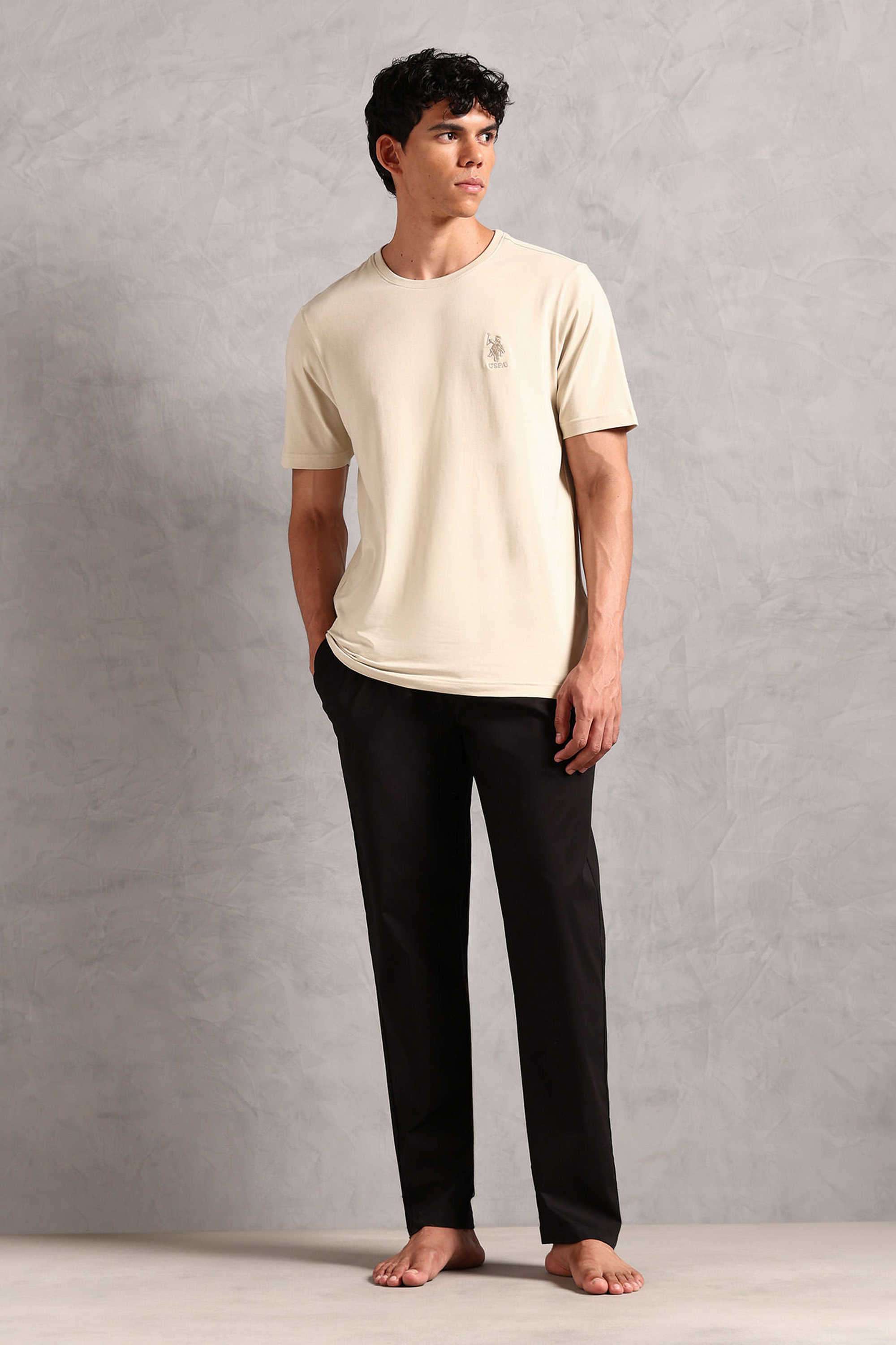 Solid-Cotton-Relaxed-fit-Men-s-Track-Pants