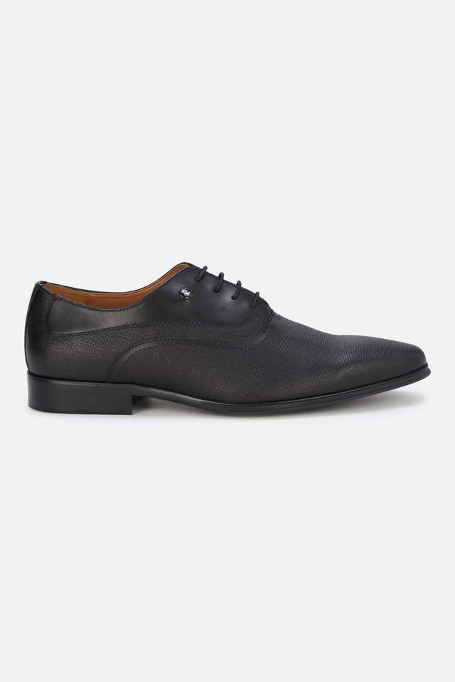 Buy Louis Philippe Black Leather Lace Up Mens Formal Shoes - Main Image