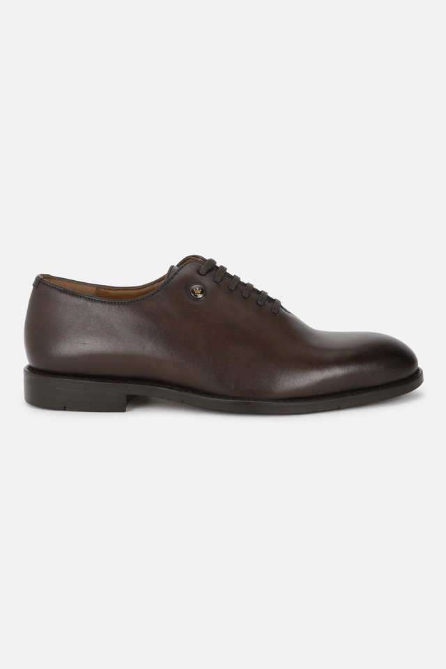 Buy Louis Philippe Brown Leather Slip-on Men's Formal Shoes
