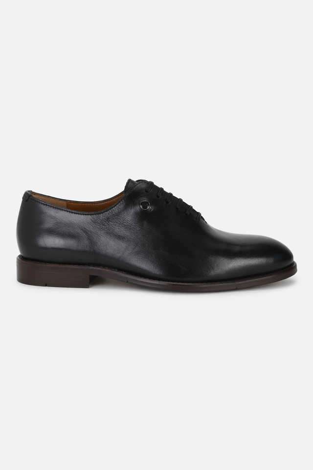 Buy Louis Philippe Black Leather Slip-on Men's Formal Shoes