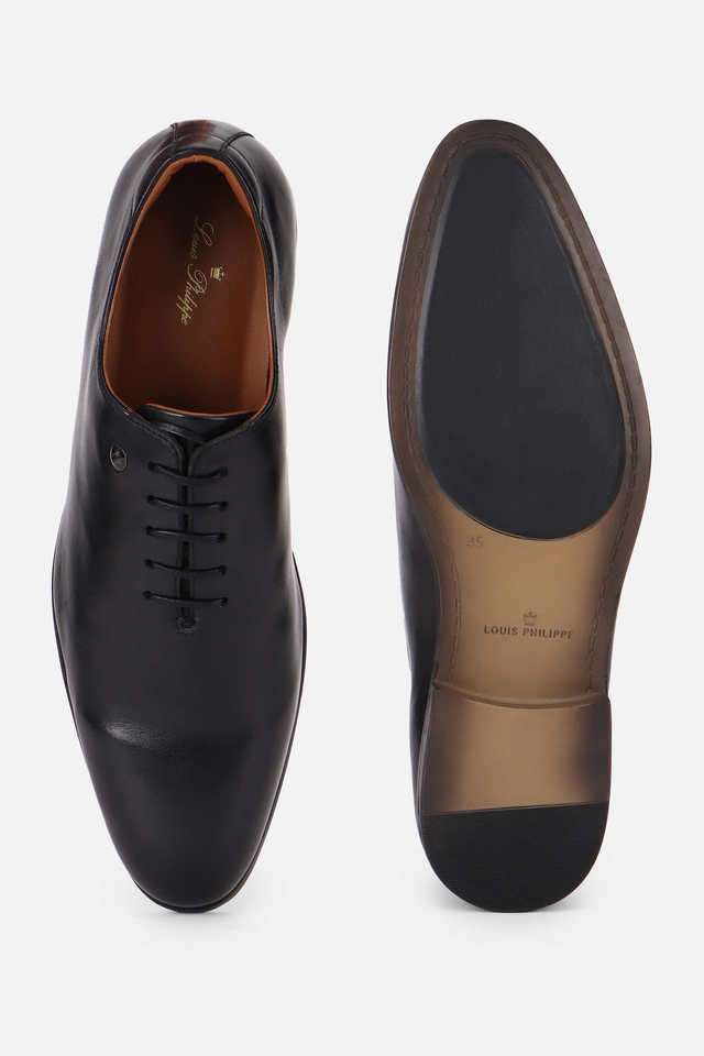 Buy Louis Philippe Black Leather Lace Up Men's Formal Shoes