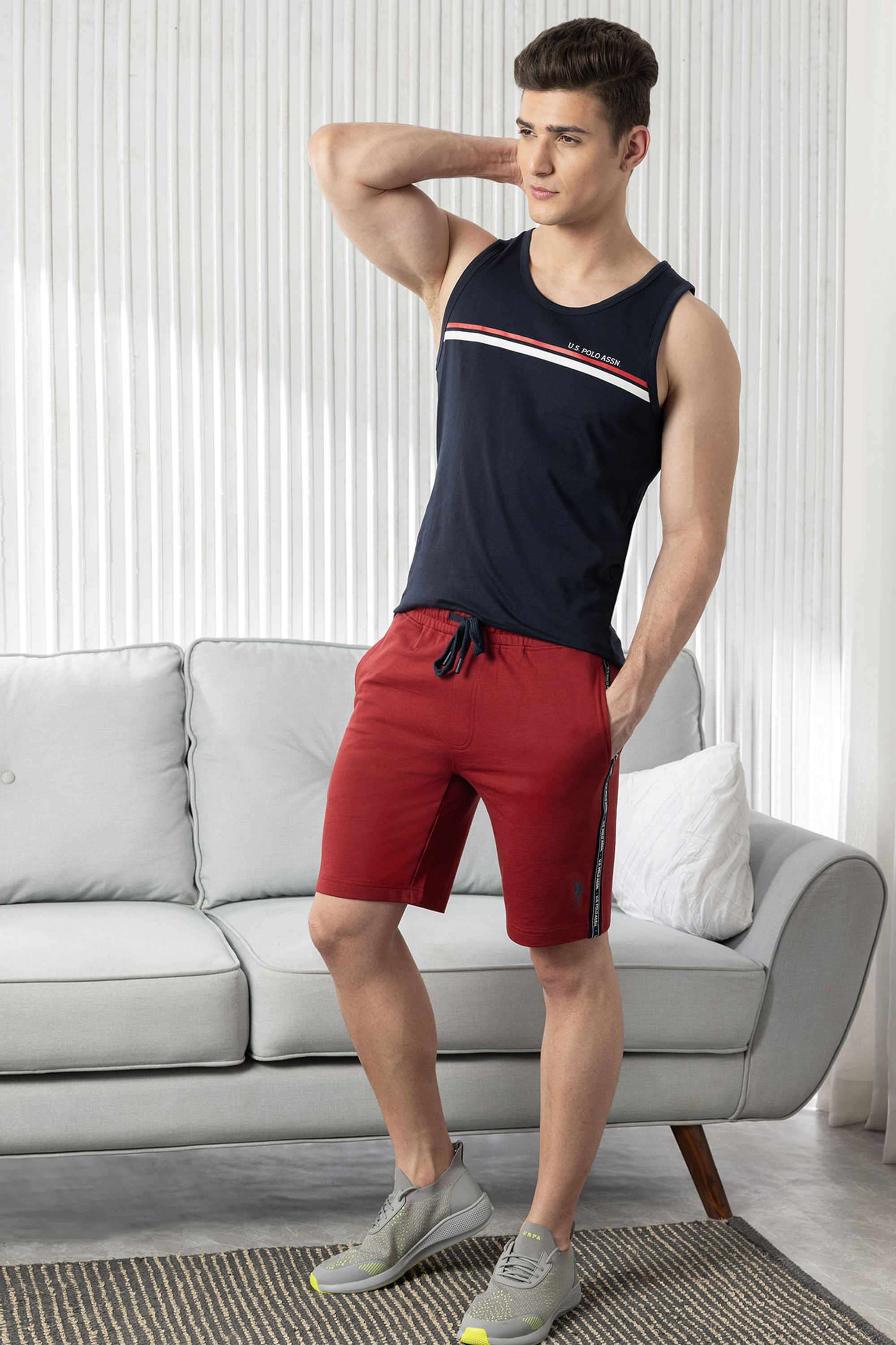Solid-Cotton-Regular-fit-Men-s-Shorts