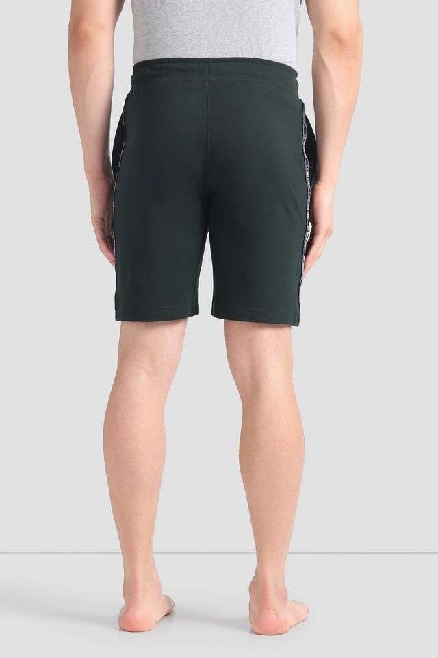 Solid-Cotton-Elastic-and-Drawstring-Men-s-Shorts