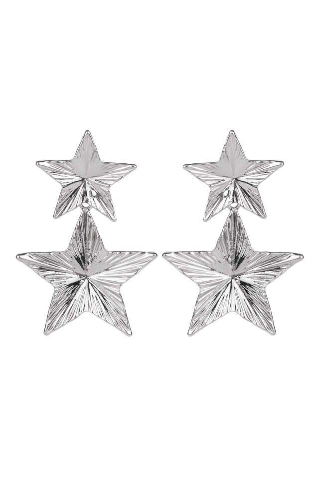 Star-Dangle-Silver-Earring