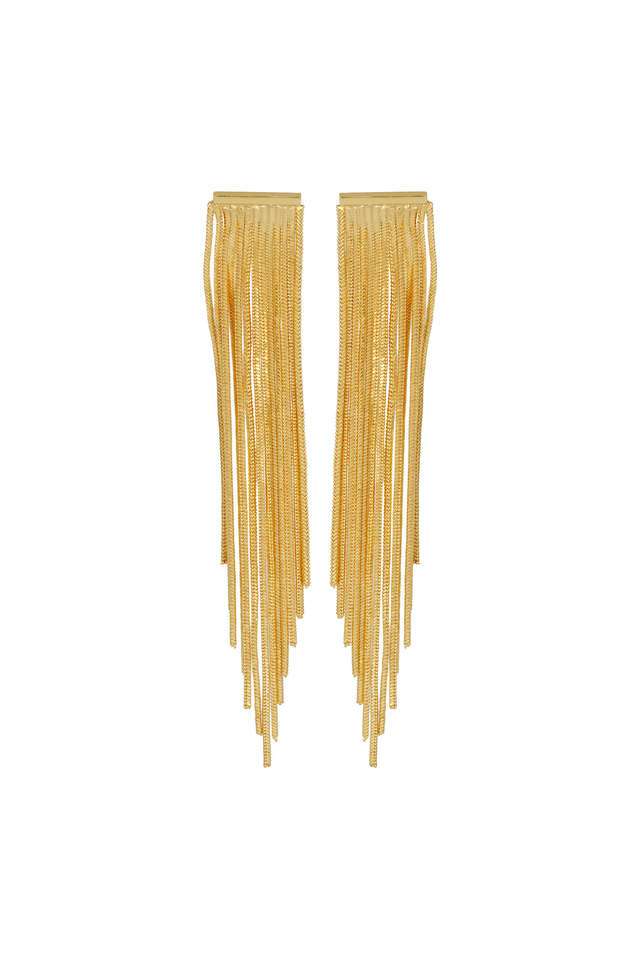 Gold-Designer-Long-Earings-With-Waterfall-Chain-Danglers