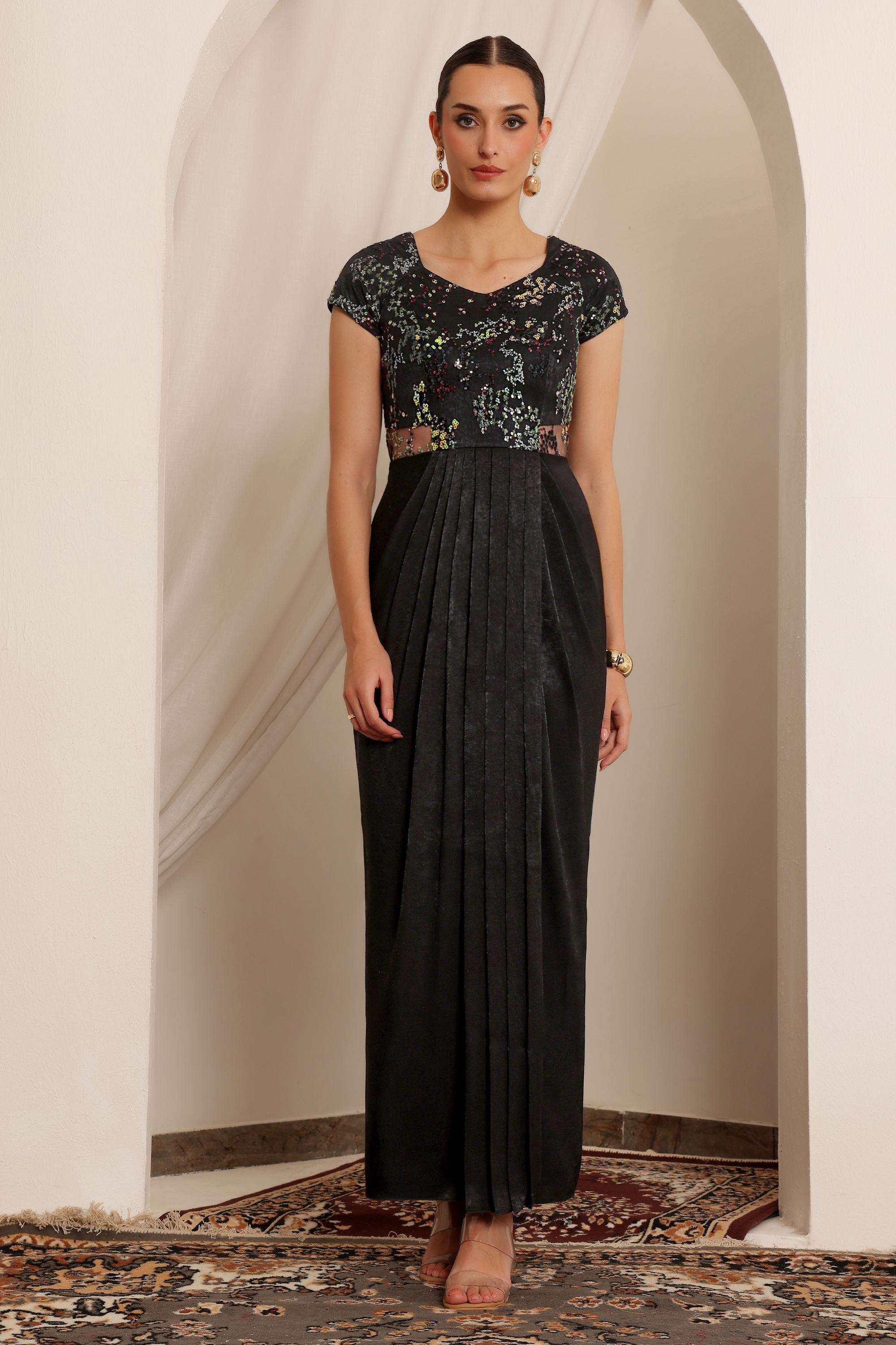 miss chase Embellished Sweetheart Neck Velvet Women Dress-picture-23