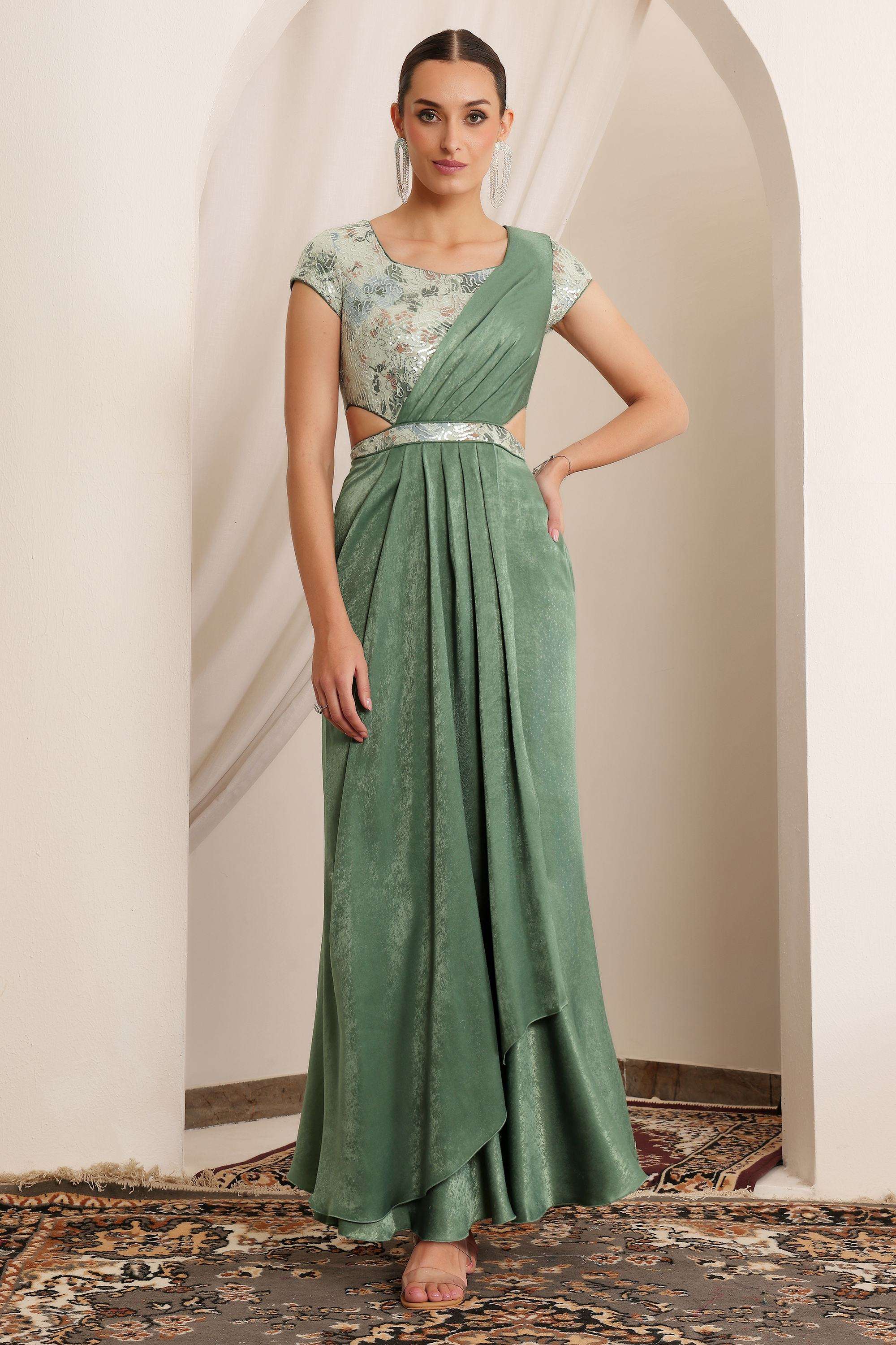 miss chase Embellished Sweetheart Neck Satin Women Dress-picture-37
