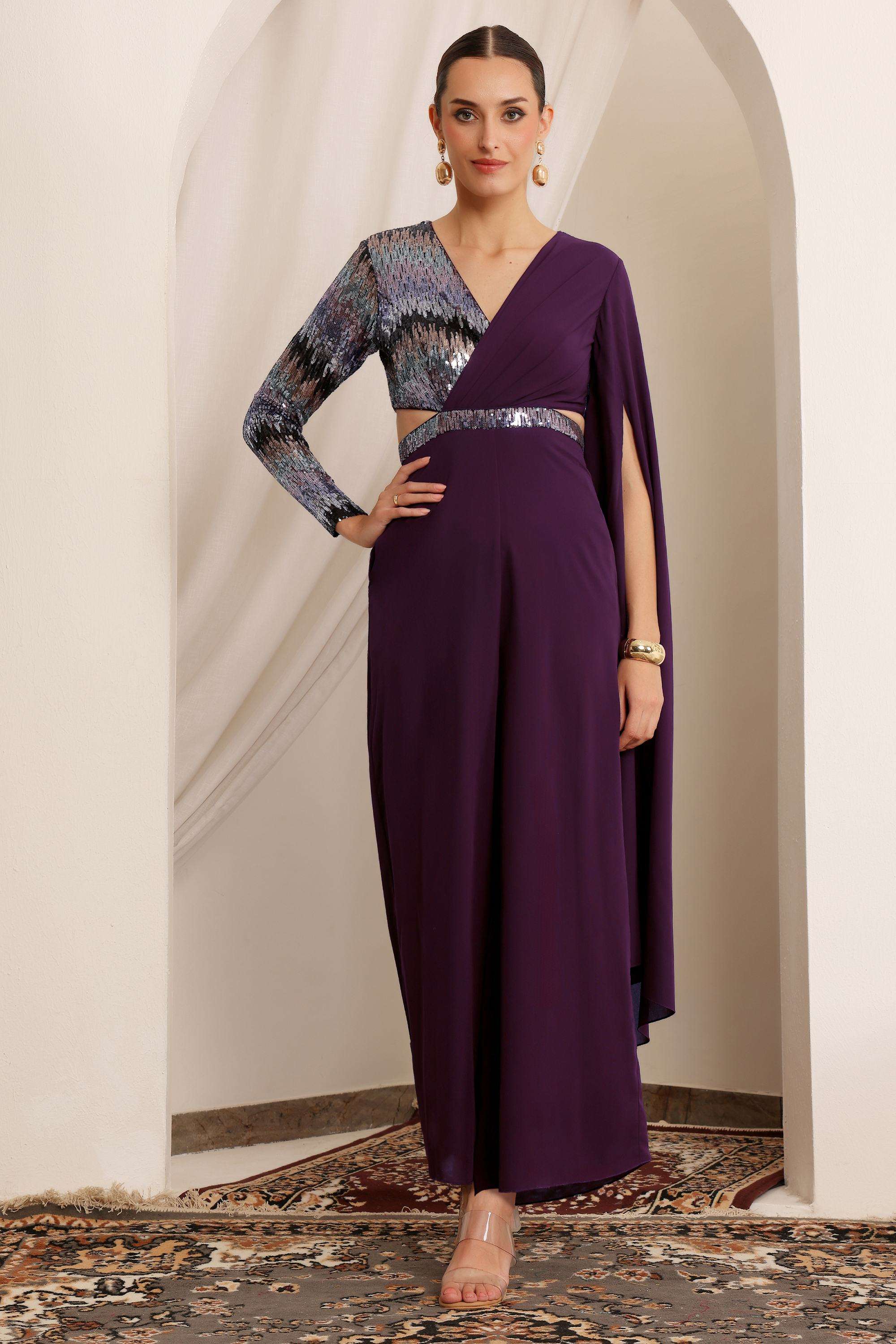 miss chase Embellished Georgette Women's Jumpsuit-picture-34