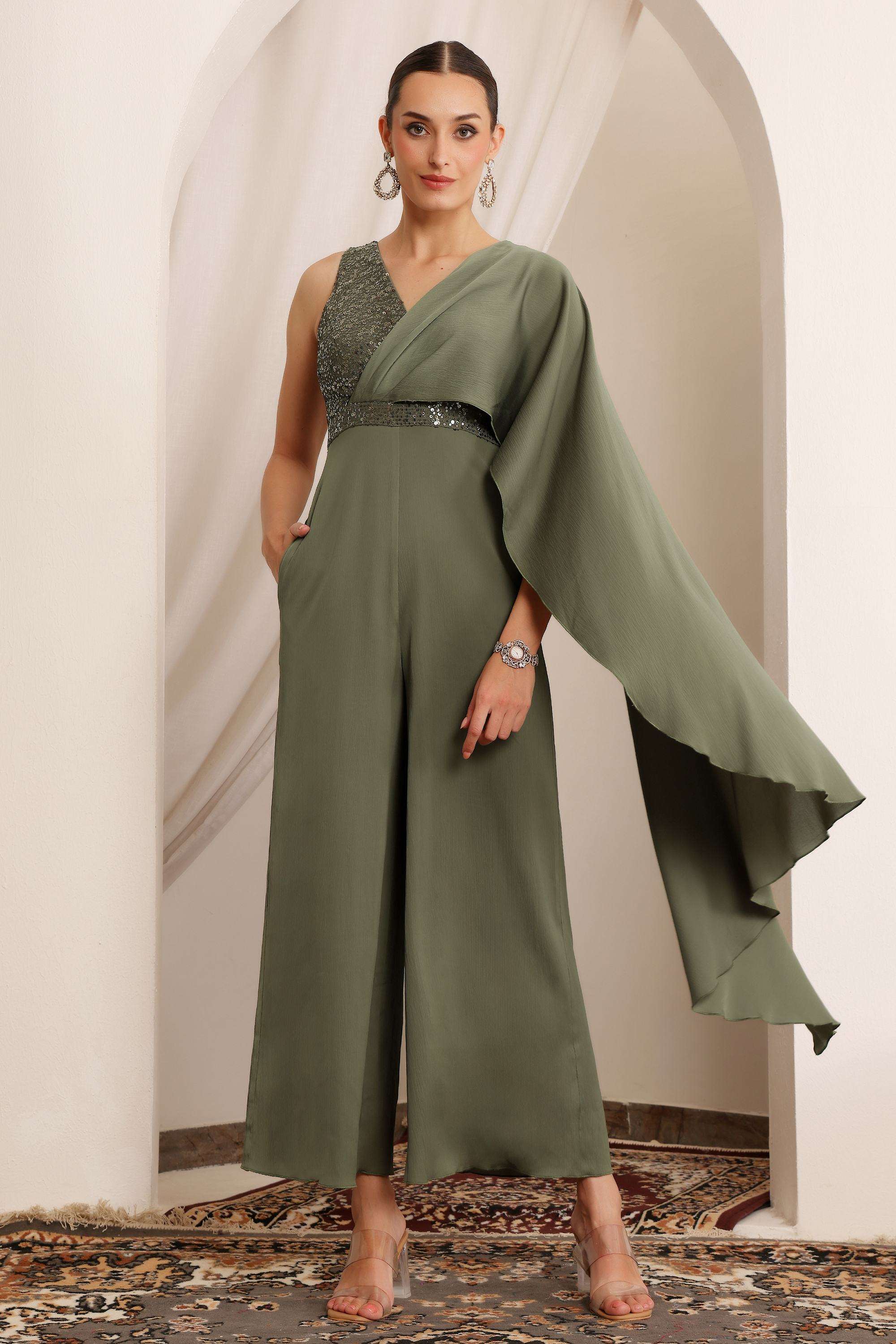 miss chase Embellished Satin Women's Jumpsuit-picture-11