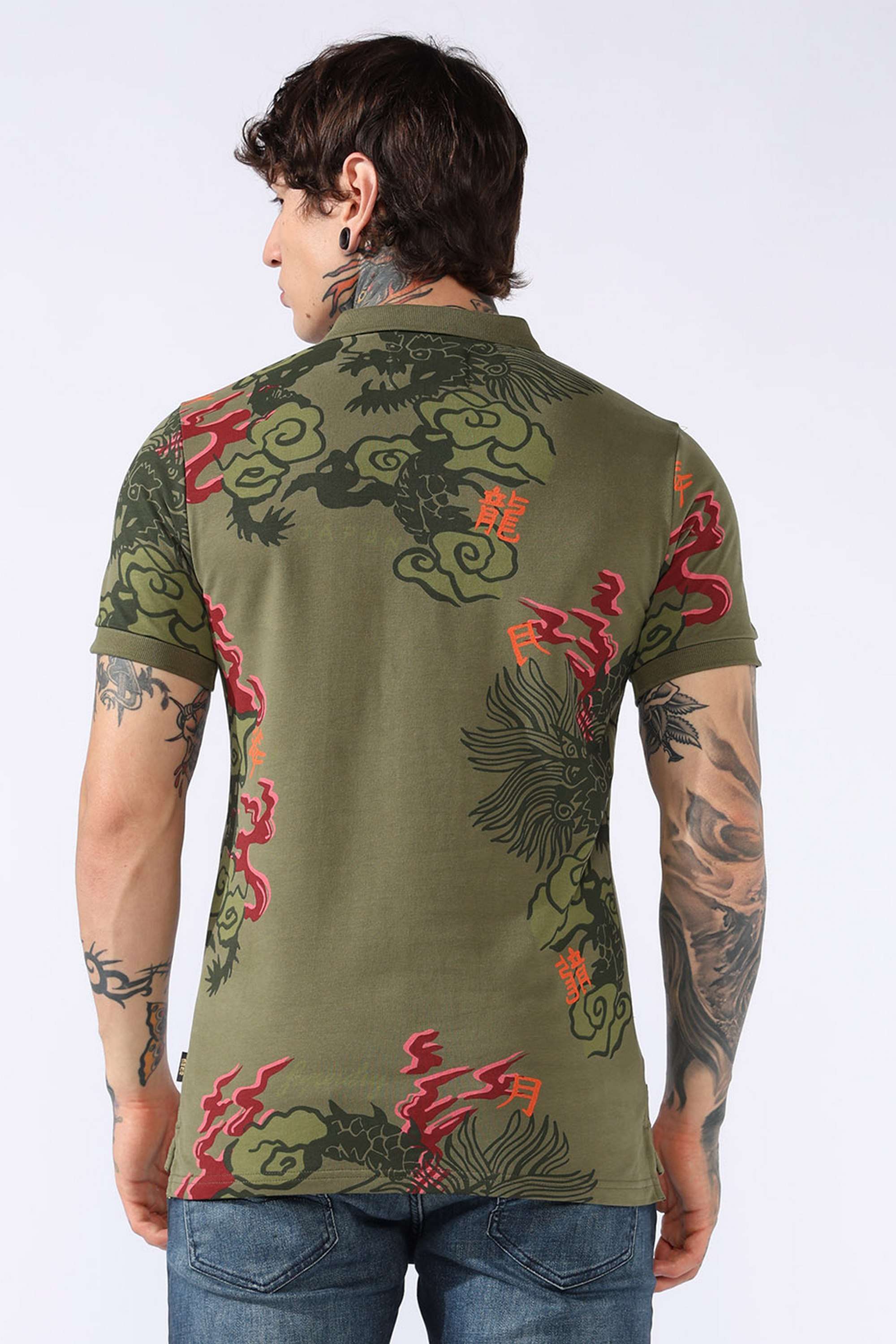 Printed-Cotton-Regular-Fit-Men-Polo-T-Shirt