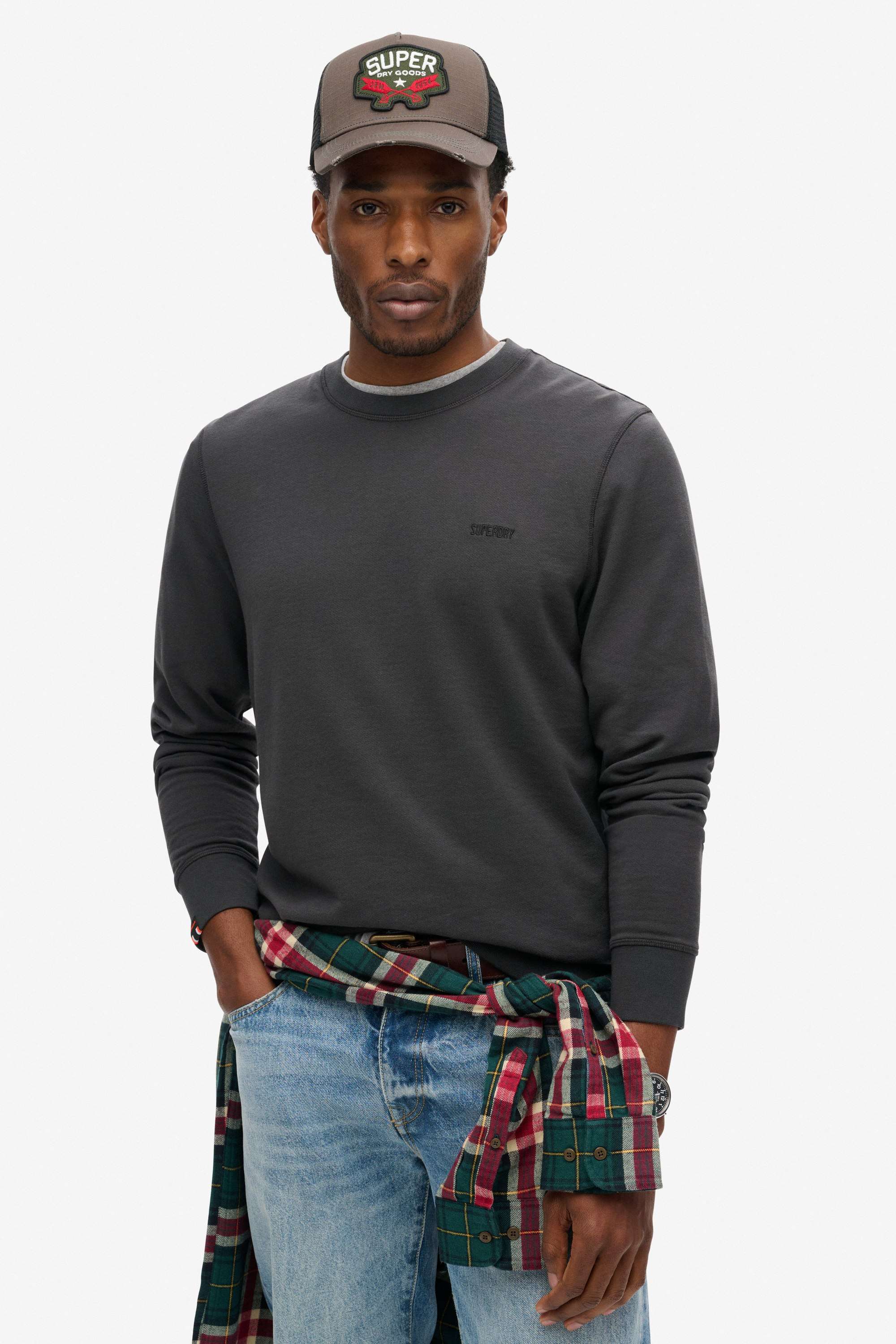 Solid-Polyester-Regular-Fit-Men-s-Sweatshirt