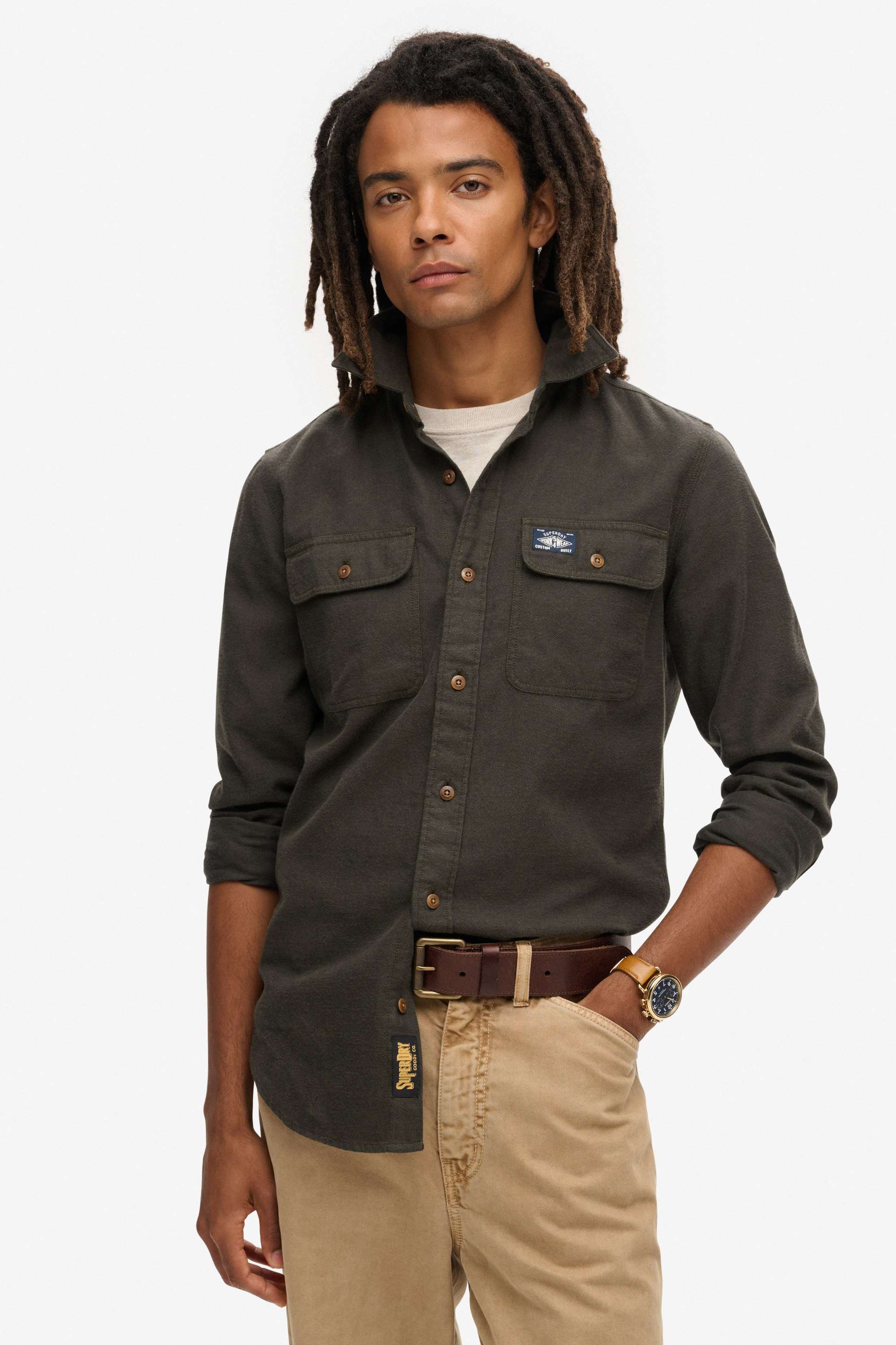 Solid-Cotton-Regular-Fit-Men-s-Shirt