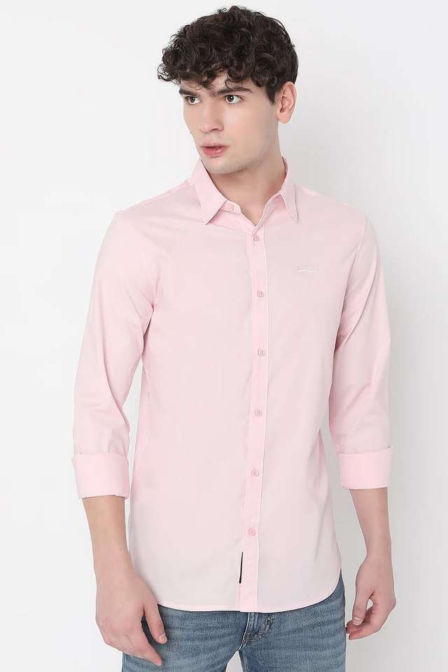 Solid-Cotton-Regular-Fit-Men-s-Casual-Wear-Shirt