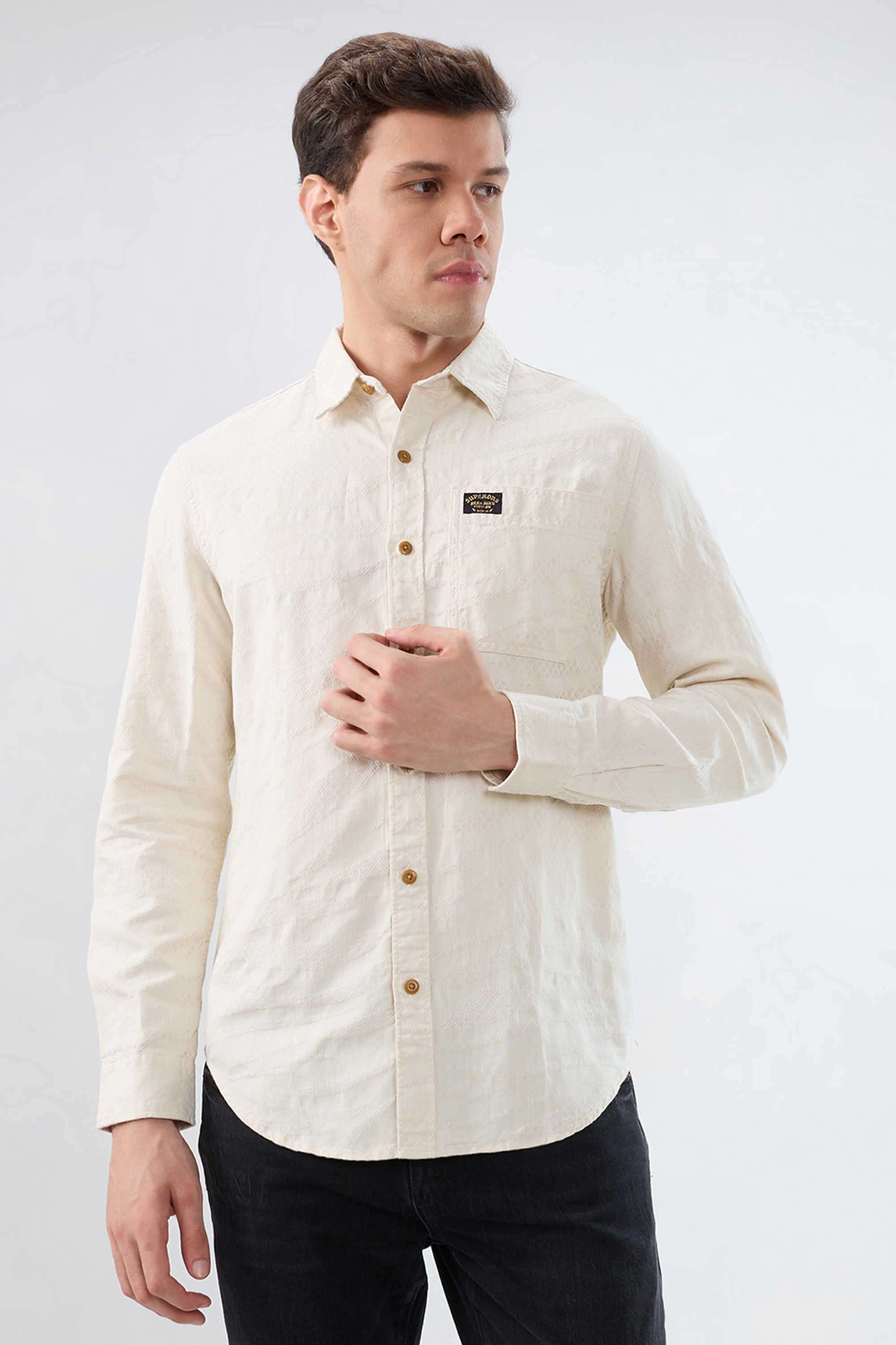 Solid-Cotton-Regular-Fit-Men-Casual-Wear-Shirt