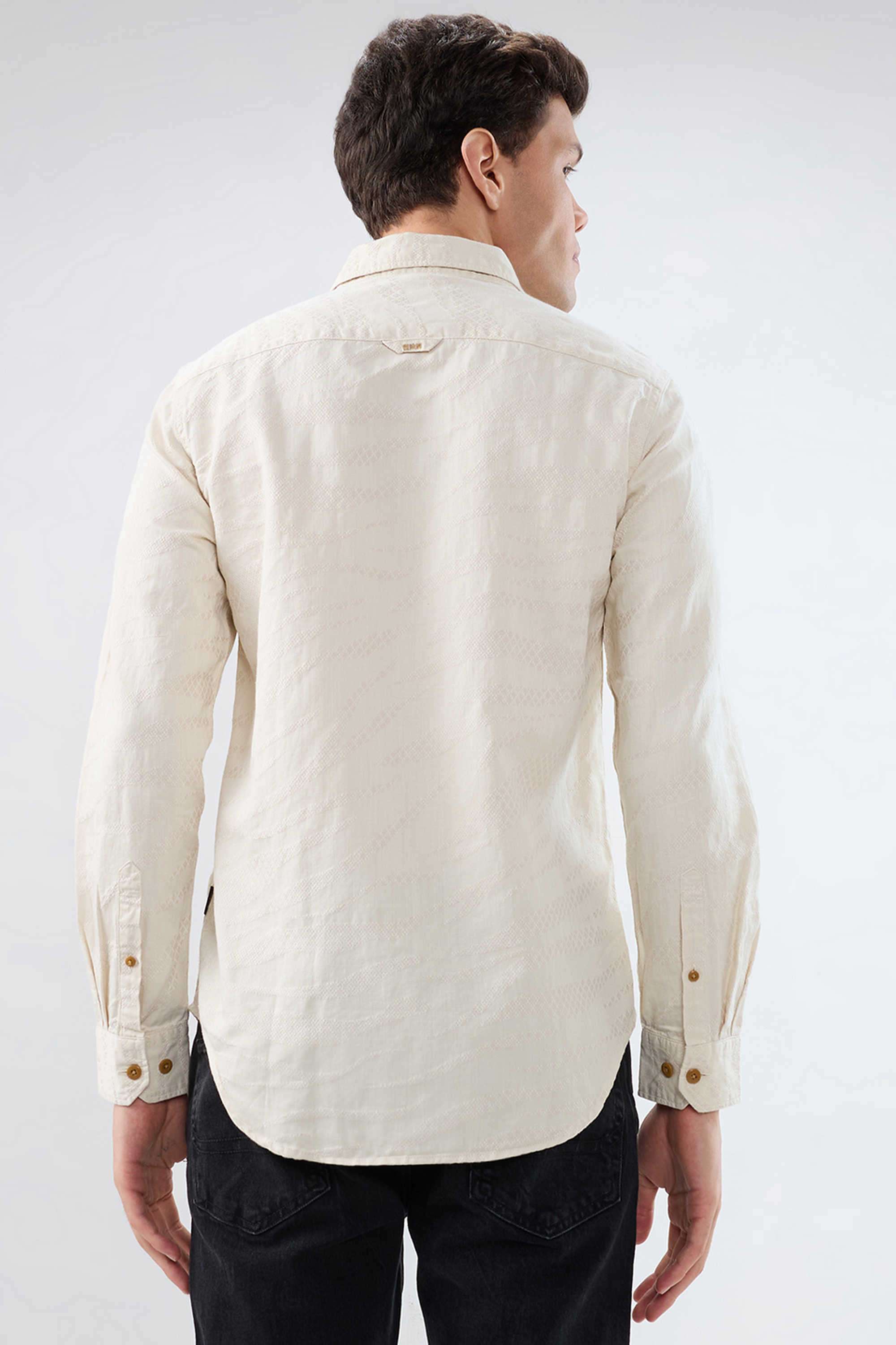 Solid-Cotton-Regular-Fit-Men-Casual-Wear-Shirt