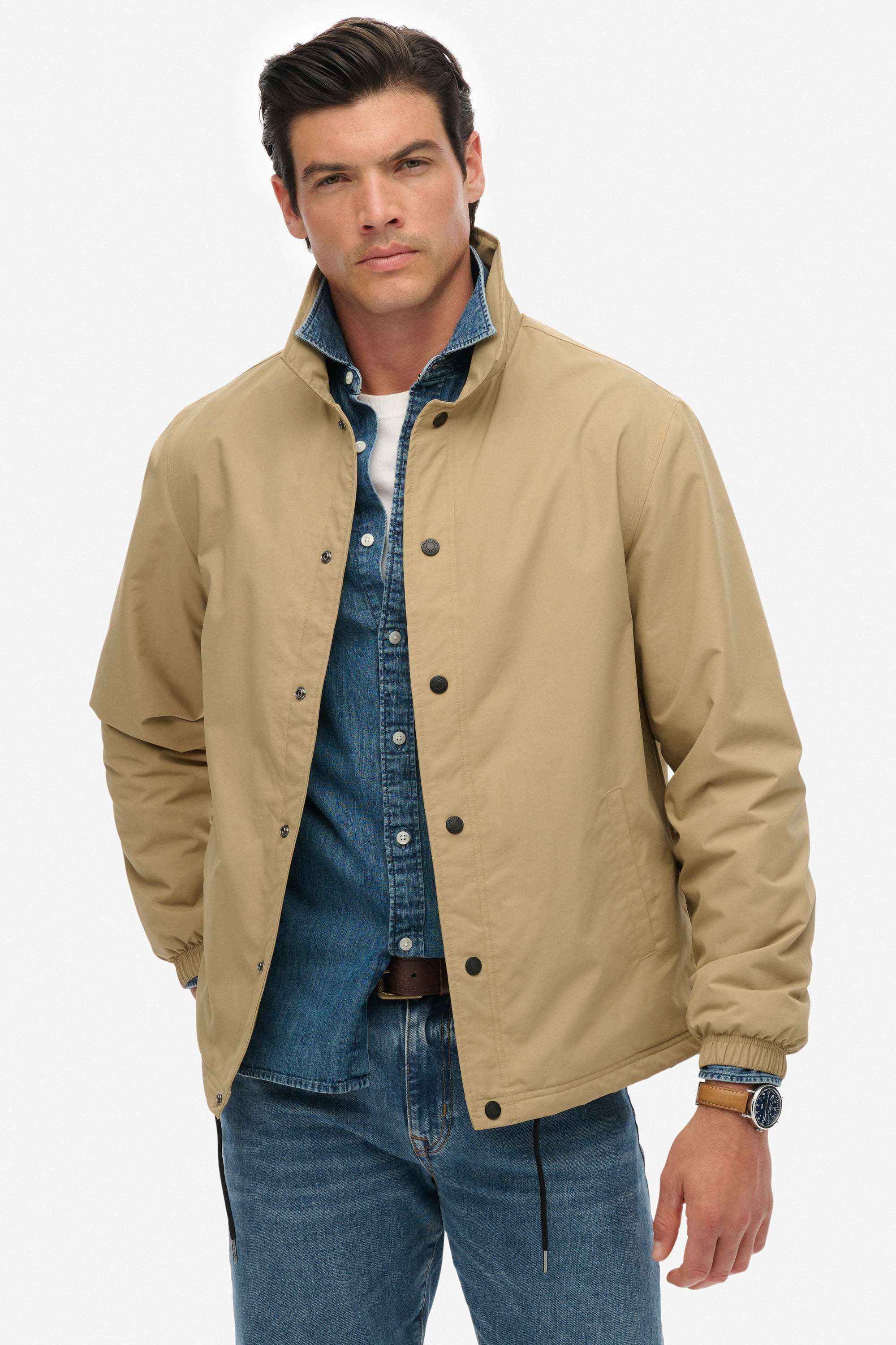Solid-Cotton-Regular-Fit-Men-s-Jacket