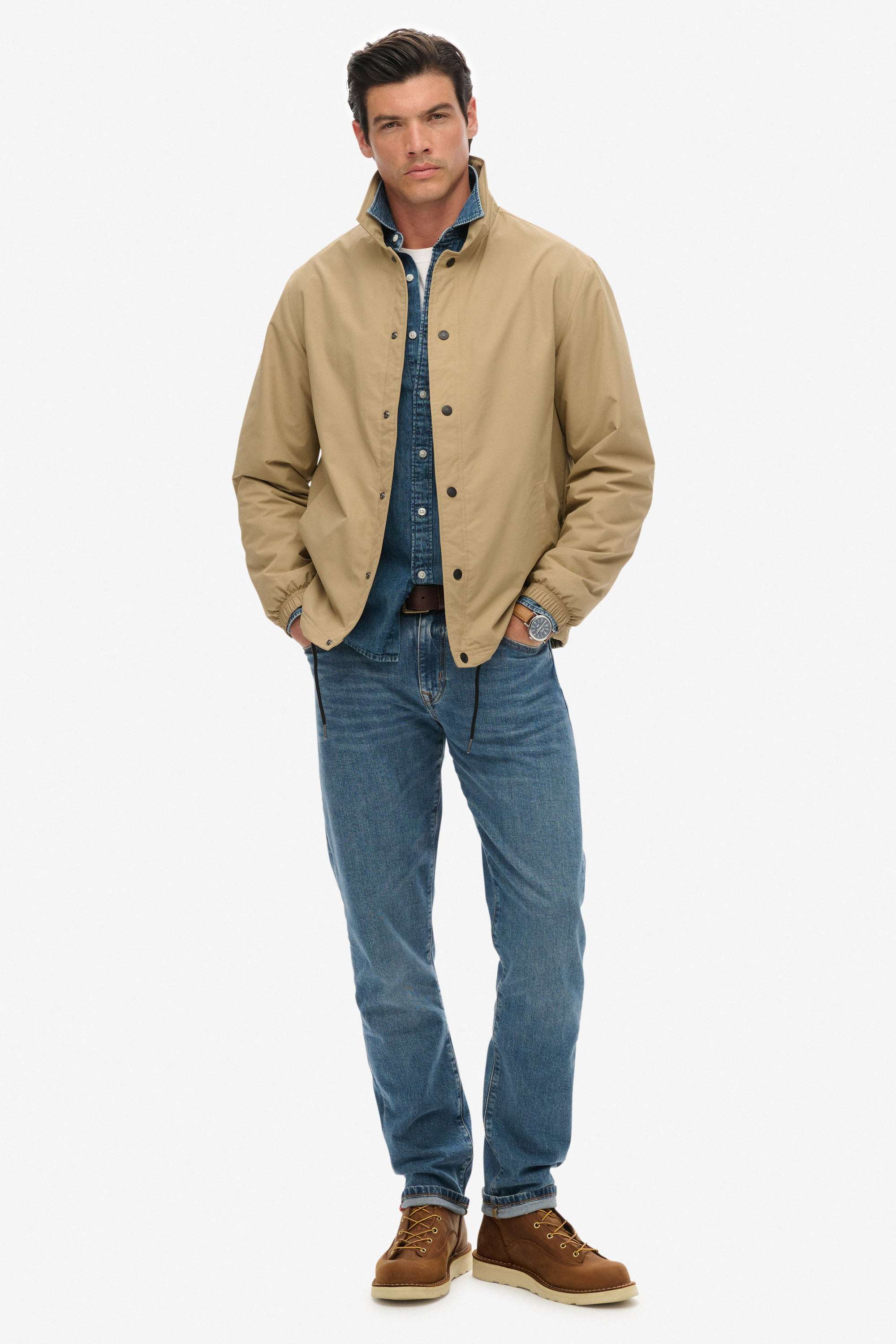 Solid-Cotton-Regular-Fit-Men-s-Jacket