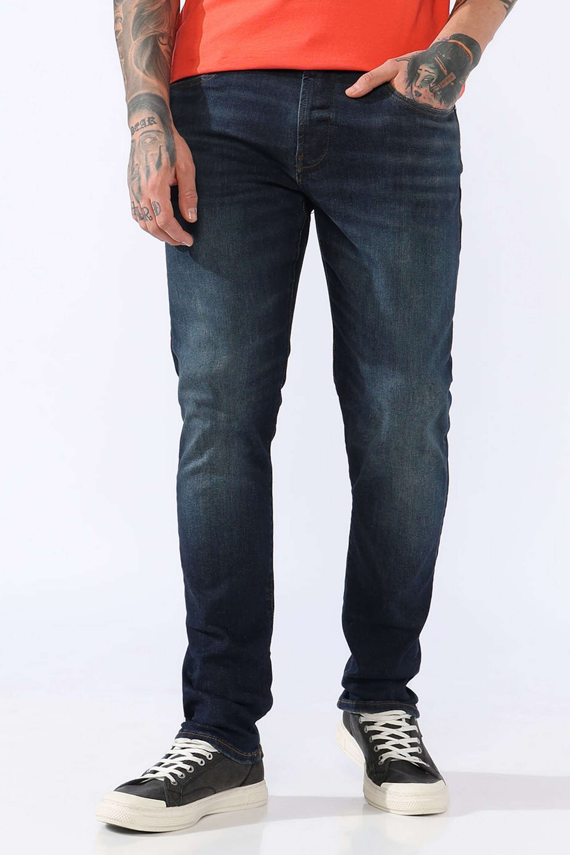 Solid-Cotton-Regular-Fit-Men-s-Jeans