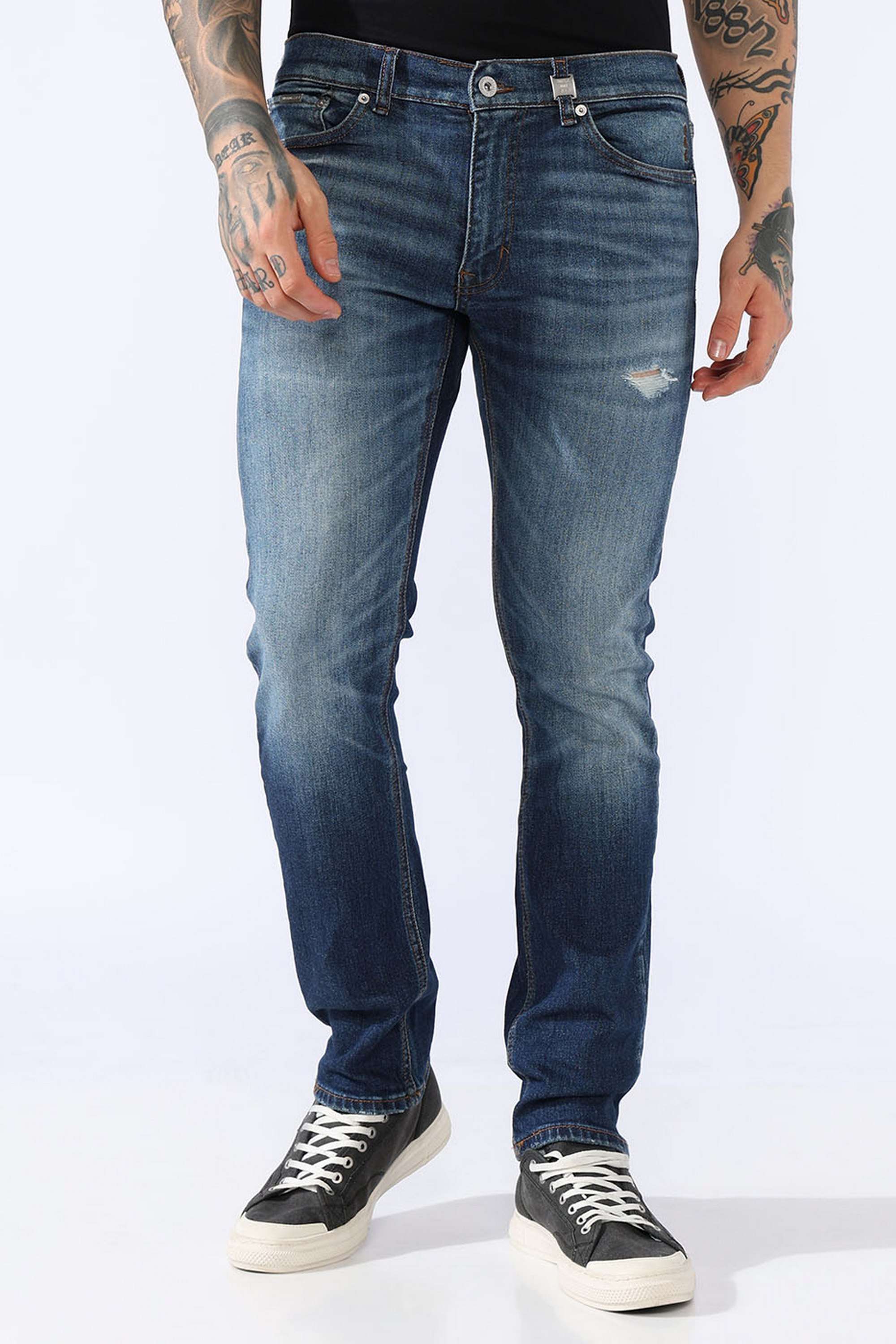 Solid-Cotton-Regular-Fit-Men-s-Jeans