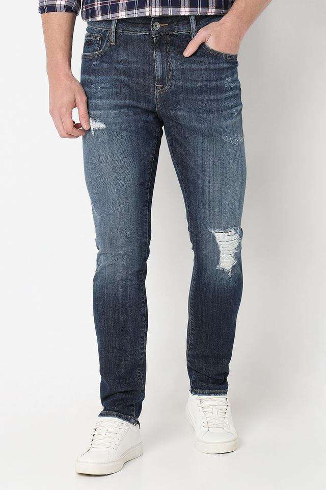 Light-Wash-Cotton-Skinny-Fit-Men-s-Jeans