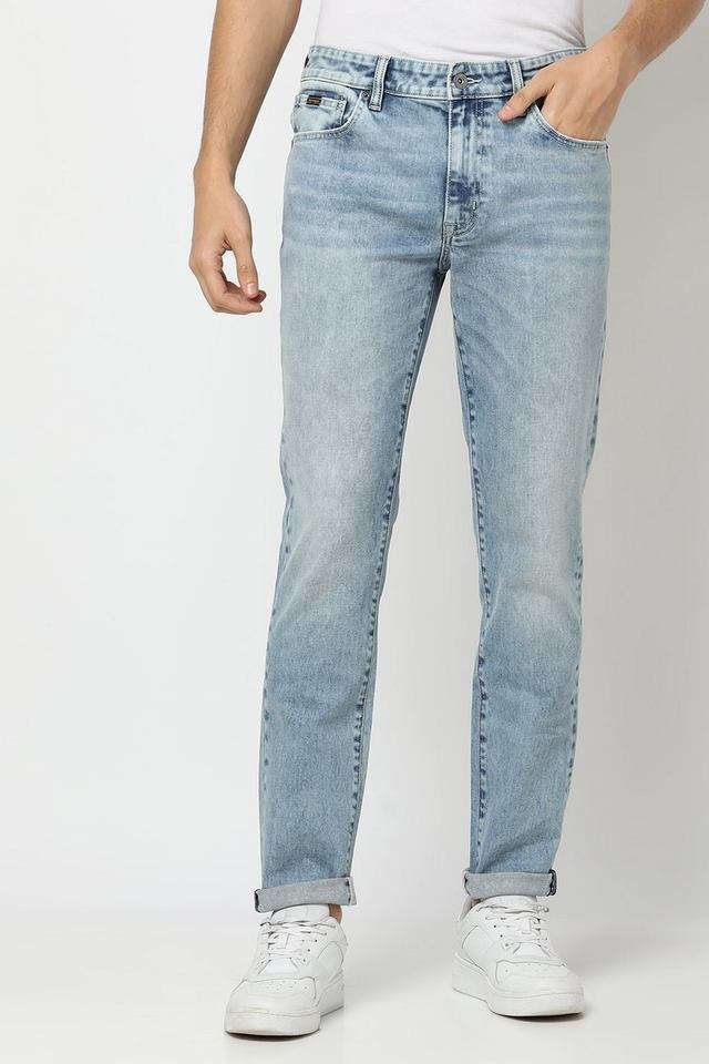 Light-Wash-Cotton-Slim-Fit-Men-s-Jeans