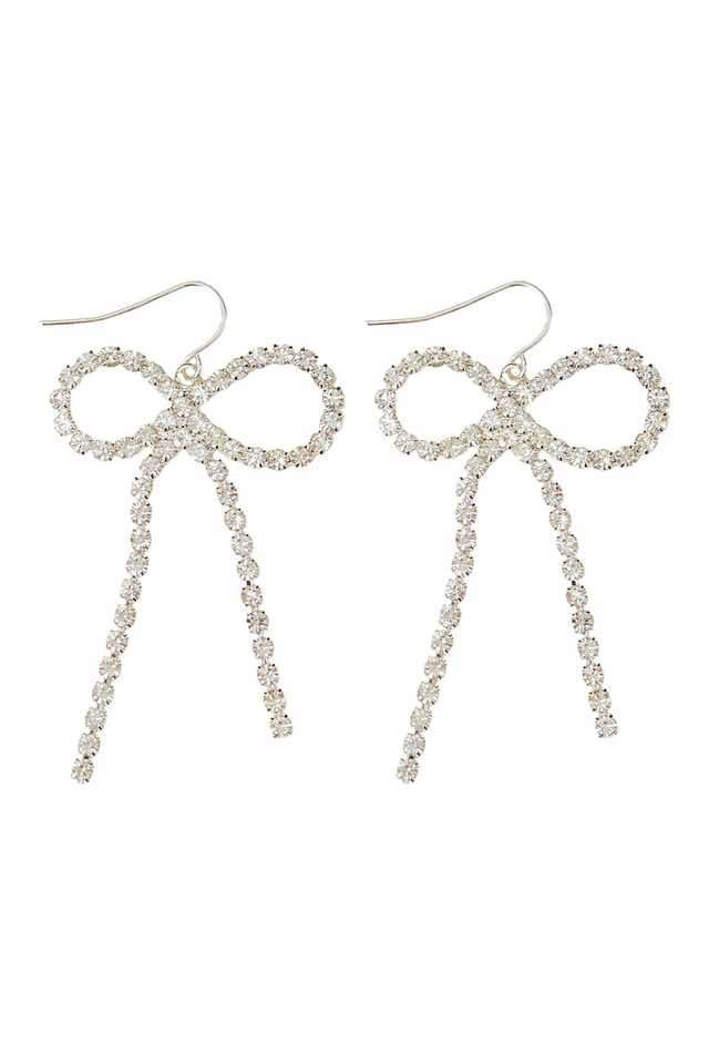 Women-s-Silver-Statement-Sparkle-Bow-Earrings