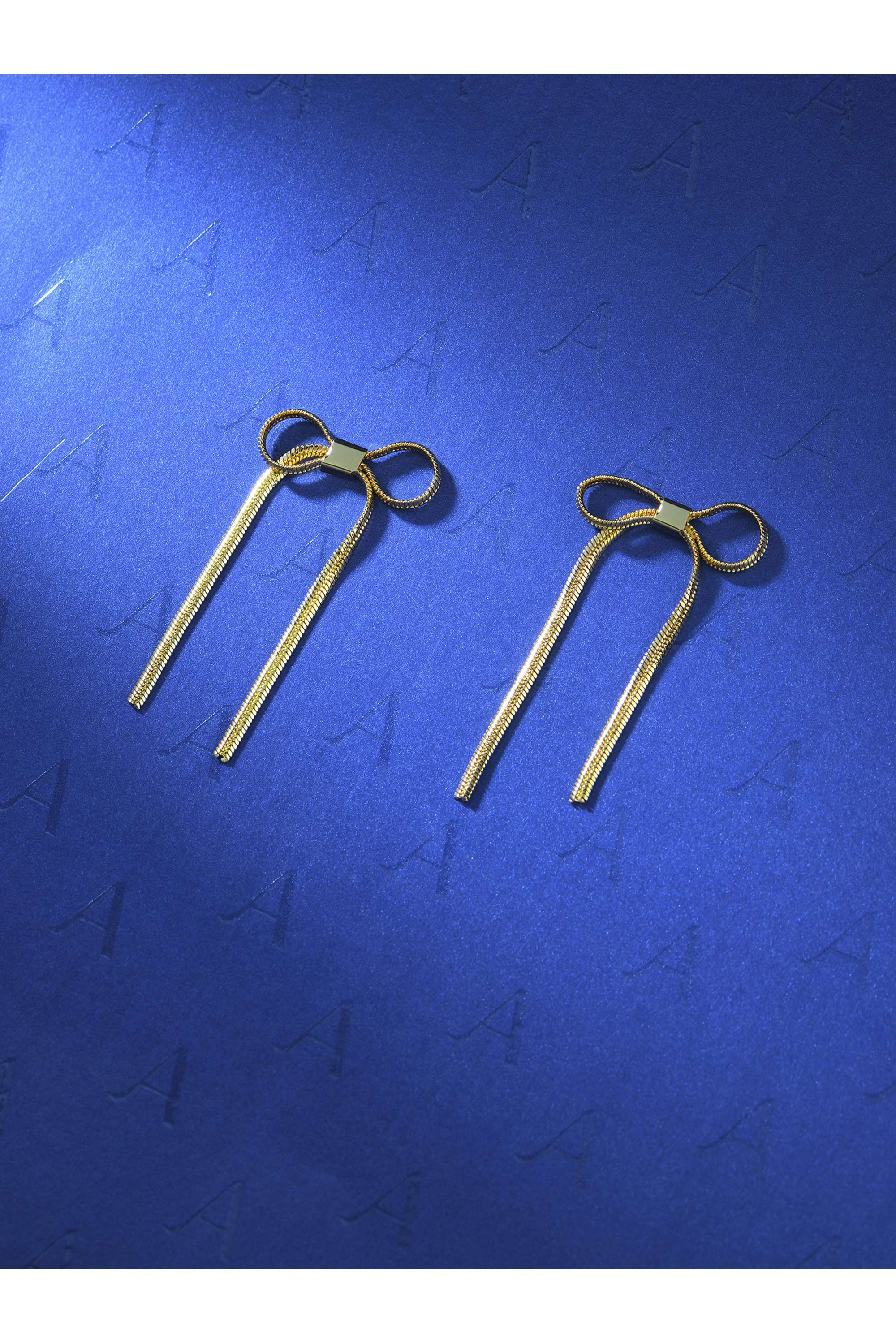 Women-Snake-Chain-Bow-Earrings