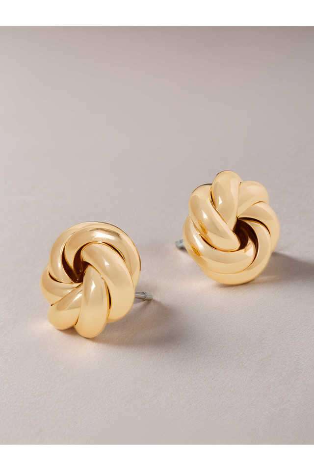 Gold-Twist-Knot-Stud-Earrings