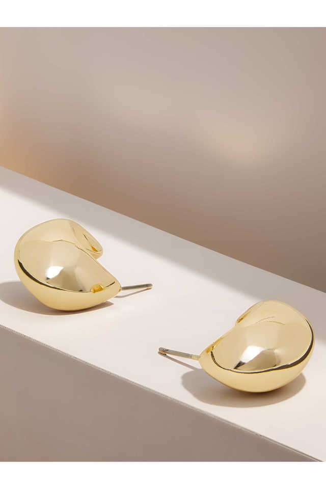 Gold-Chunky-Curve-Drop-Earrings