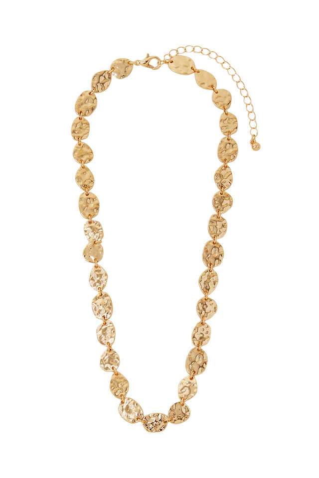 Gold-Hammered-Disc-Necklace