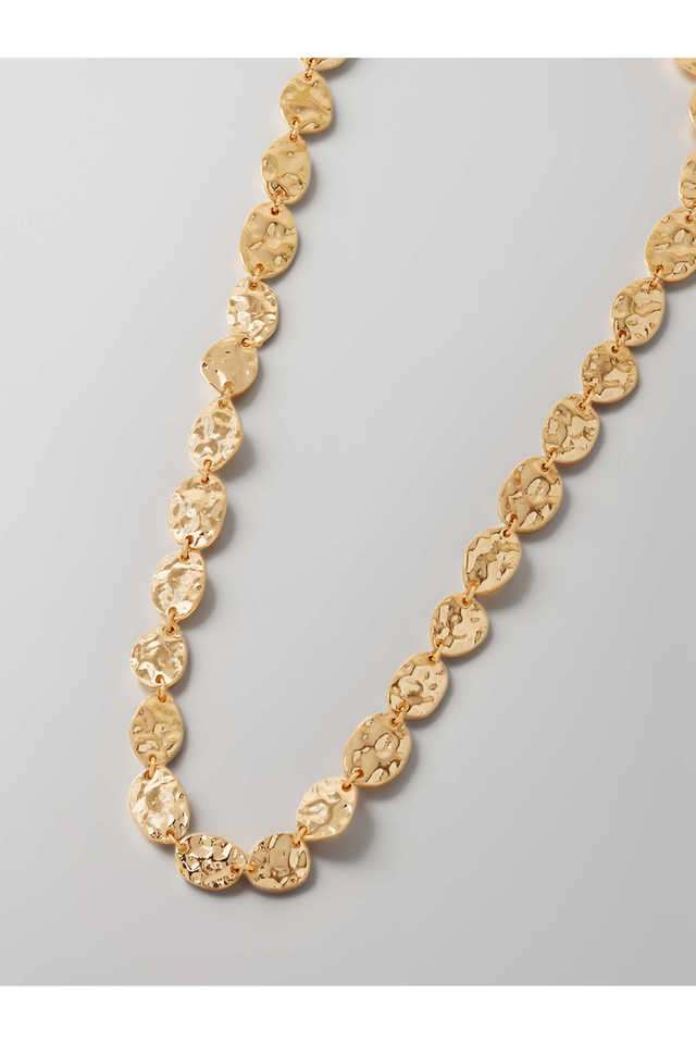 Gold-Hammered-Disc-Necklace