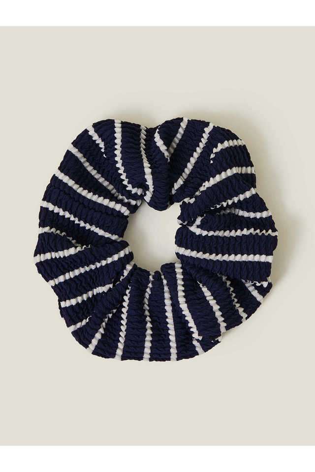 Navy-Blue-Ribbed-Stripe-Hair-Scrunchie