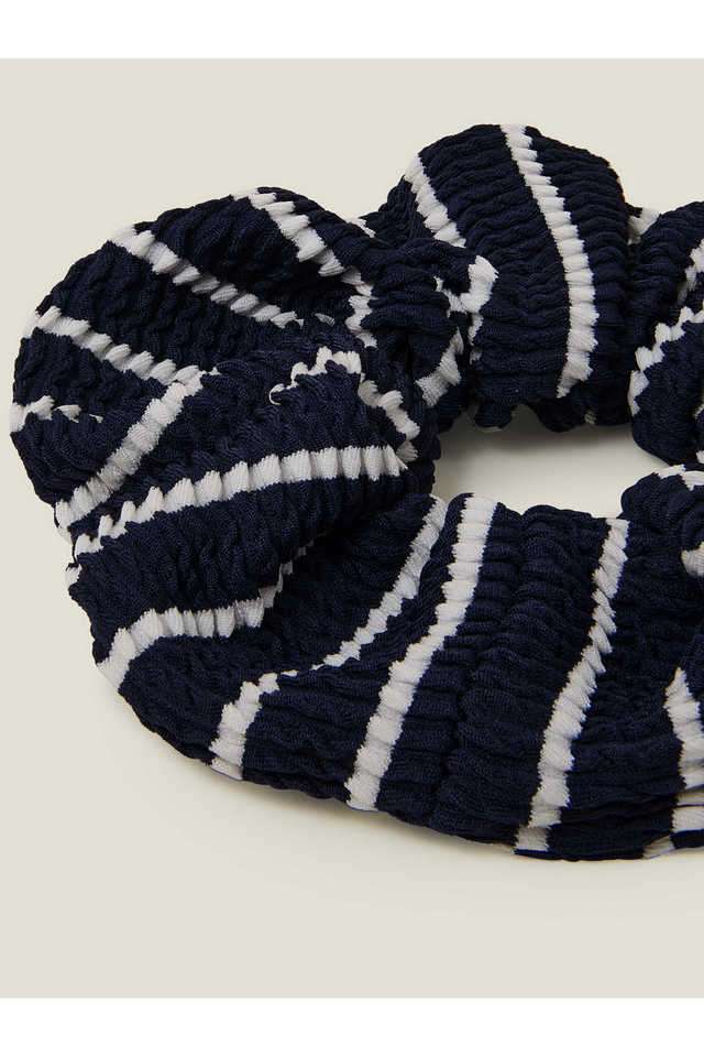Navy-Blue-Ribbed-Stripe-Hair-Scrunchie