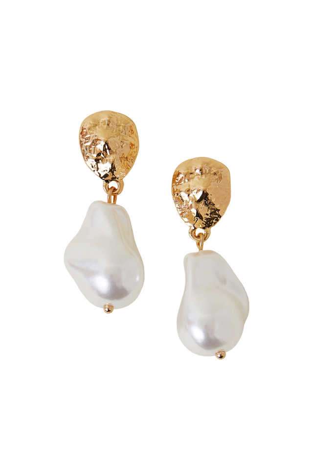 Organic-Pearlgold-Drop-Earrings