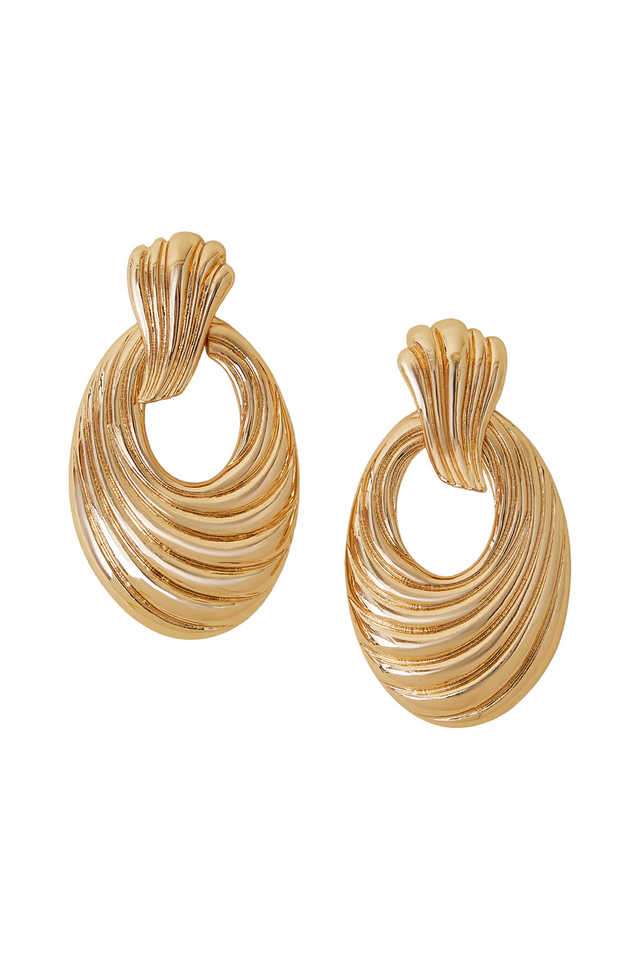 Gold-Swirly-Door-Knocker-Earrings