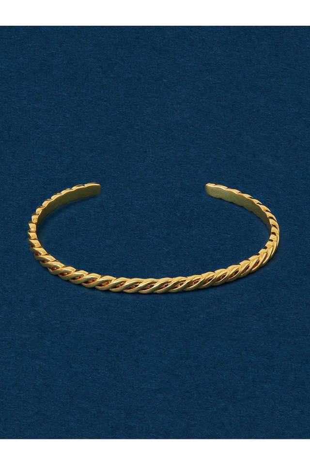 14K-Real-Gold-Plated-Twisted-Bangle-Cuff